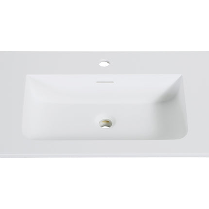 Wiesbaden Laro wastafel met 1 kraangat solid surface mat wit 80 x 48 cm - detailfoto | Schwertz & Co