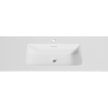 Wiesbaden Laro wastafel 120 x 48 cm solid surface mat wit - sfeerfoto | Schwertz & Co