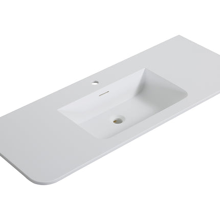 Wiesbaden Laro wastafel 120 x 48 cm solid surface mat wit | Schwertz & Co