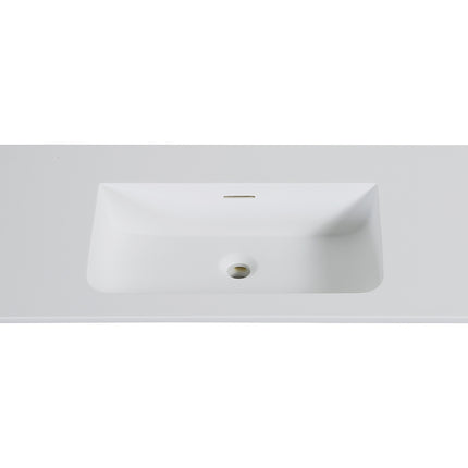 Wiesbaden Laro wastafel zonder kraangat 100 cm mat wit - detailfoto | Schwertz & Co
