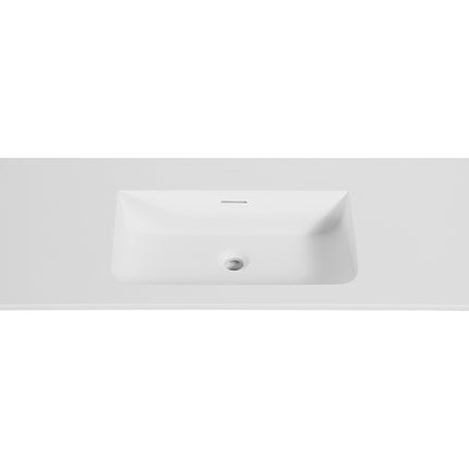 Wiesbaden Laro wastafel zonder kraangat 120 x 48 cm mat wit - sfeerfoto | Schwertz & Co