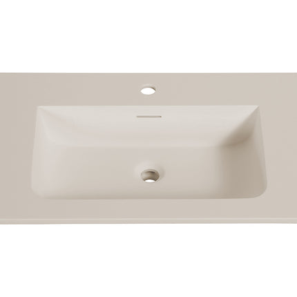 Wiesbaden Laro wastafel met 1 kraangat 80 x 48 cm solid surface beige - detailfoto | Schwertz & Co