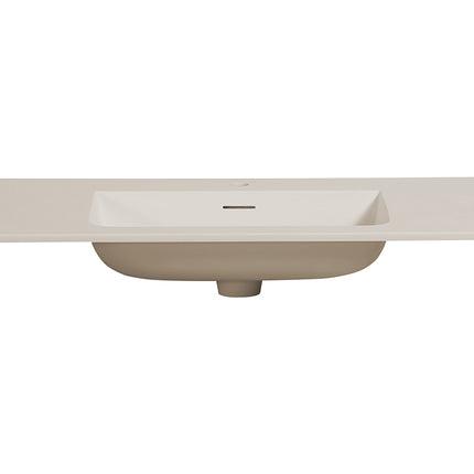 Wiesbaden Laro wastafel met kraangat solid surface beige - sfeerfoto | Schwertz & Co