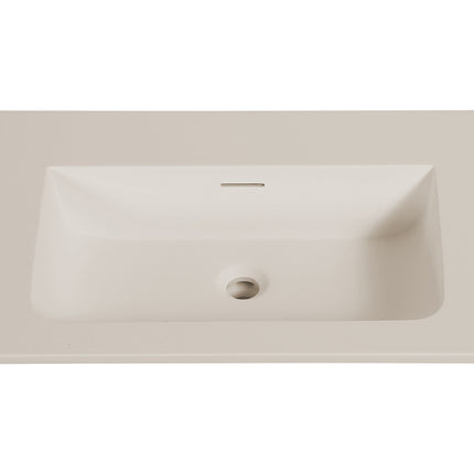 Wiesbaden Laro wastafel zonder kraangat 80 x 48 cm solid surface beige - detailfoto | Schwertz & Co