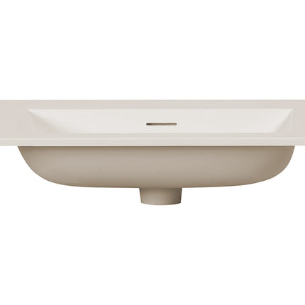 Wiesbaden Laro wastafel zonder kraangat 80 x 48 cm solid surface beige - sfeerfoto | Schwertz & Co