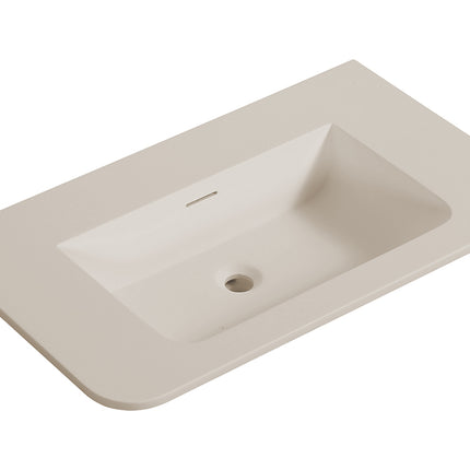 Wiesbaden Laro wastafel zonder kraangat 80 x 48 cm solid surface beige | Schwertz & Co