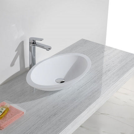 Wiesbaden Kim waskom ovaal 59 x 35 cm solid surface mat wit - detailfoto | Schwertz & Co