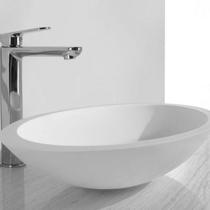 Wiesbaden Kim waskom ovaal 59 x 35 cm solid surface mat wit - detailfoto rand | Schwertz & Co