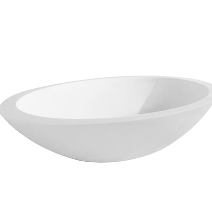 Wiesbaden Kim waskom ovaal 59 x 35 cm solid surface mat wit | Schwertz & Co