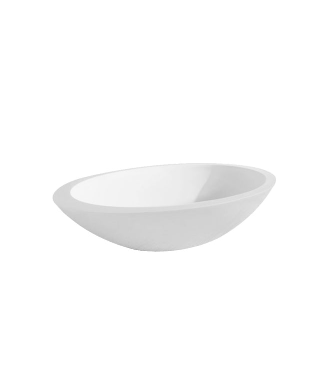 Wiesbaden Kim waskom ovaal 59 x 35 cm solid surface mat wit | Schwertz & Co
