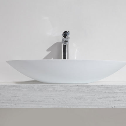 Wiesbaden Kim waskom ovaal 59 x 35 cm solid surface mat wit - sfeerfoto | Schwertz & Co