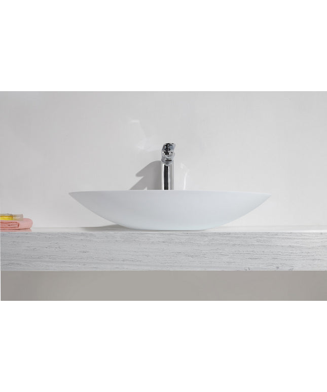 Wiesbaden Kim waskom ovaal 59 x 35 cm solid surface mat wit - sfeerfoto | Schwertz & Co