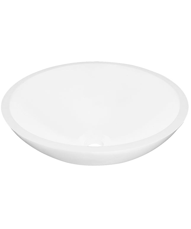 Wiesbaden Valerie waskom rond 43 cm solid surface mat wit | Schwertz & Co