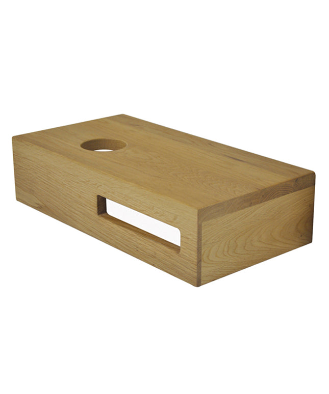 Wiesbaden Oak planchet massief eiken links - detailfoto ophangbeugels | Schwertz & Co