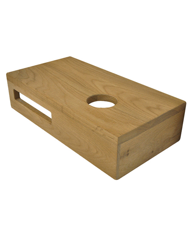 Wiesbaden Oak planchet 40 x 21 x 10 cm massief eiken rechts | Schwertz & Co