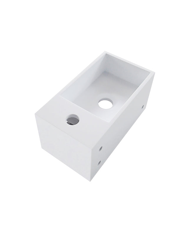 Wiesbaden Julia fontein rechts 35 x 20 cm solid surface mat wit - sfeerfoto | Schwertz & Co