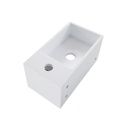 Wiesbaden Julia fontein rechts 35 x 20 cm solid surface mat wit - detailfoto handdoekhouder | Schwertz & Co