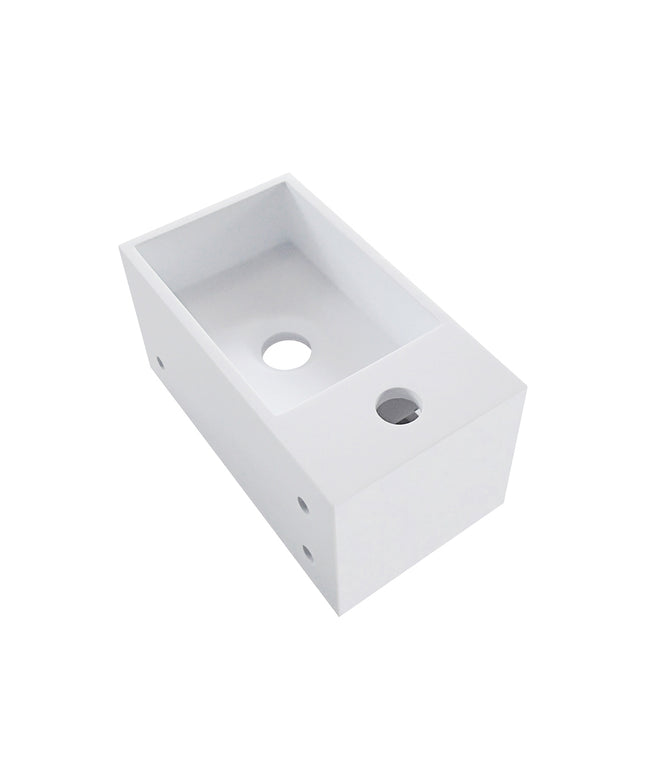 Wiesbaden Julia fontein links 35 x 20 cm solid surface mat wit - sfeerfoto | Schwertz & Co