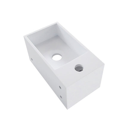 Wiesbaden Julia fontein links 35 x 20 cm solid surface mat wit - detailfoto handdoekhouder | Schwertz & Co