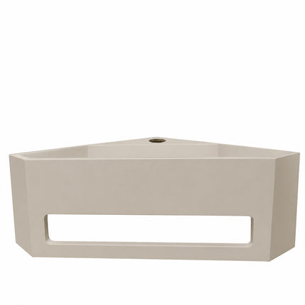 Wiesbaden Julia hoekfontein solid surface beige 35 x 35 cm - detailfoto | Schwertz & Co