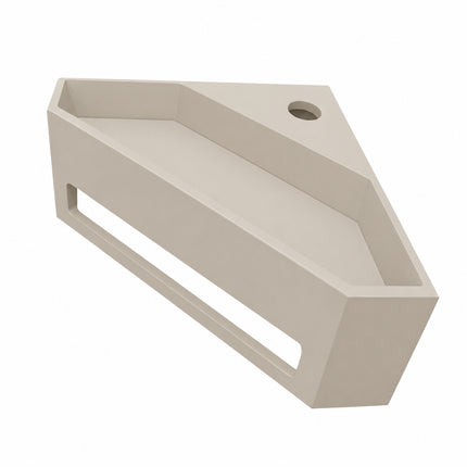 Wiesbaden Julia hoekfontein solid surface beige 35 x 35 cm | Schwertz & Co