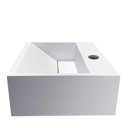Wiesbaden Julia fontein 30 x 28 cm solid surface mat wit - sfeerfoto | Schwertz & Co