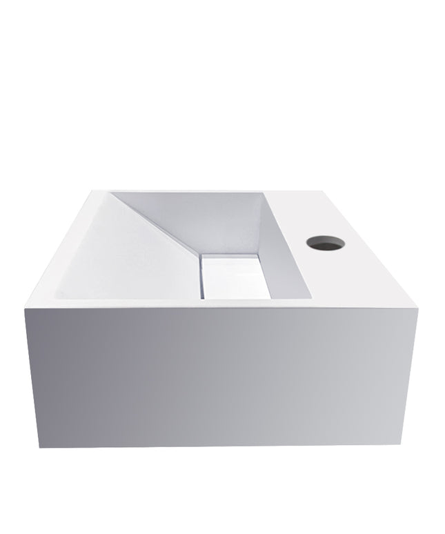 Wiesbaden Julia fontein 30 x 28 cm solid surface mat wit - sfeerfoto | Schwertz & Co