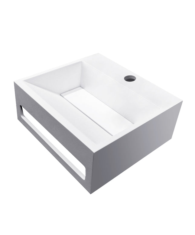 Wiesbaden Julia fontein 30 x 28 cm solid surface mat wit | Schwertz & Co