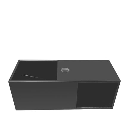 Wiesbaden Julia fontein met nis 54 x 20 x 20 cm mat zwart | Schwertz & Co