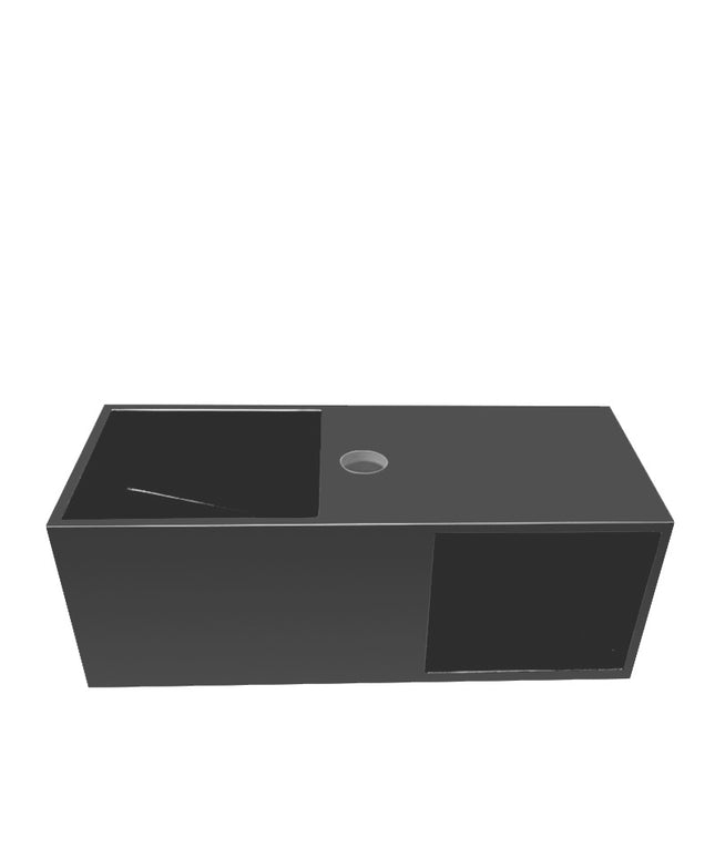 Wiesbaden Julia fontein met nis 54 x 20 x 20 cm mat zwart | Schwertz & Co