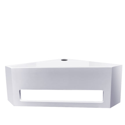 Wiesbaden Julia hoekfontein solid surface mat wit - detailfoto | Schwertz & Co