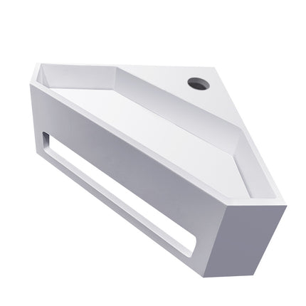 Wiesbaden Julia hoekfontein solid surface mat wit | Schwertz & Co