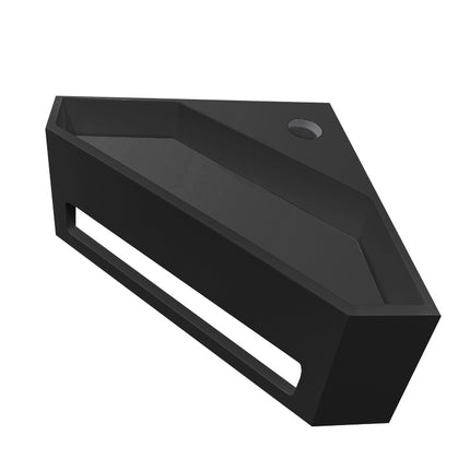 Wiesbaden Julia hoekfontein solid surface mat zwart 35 x 35 cm | Schwertz & Co