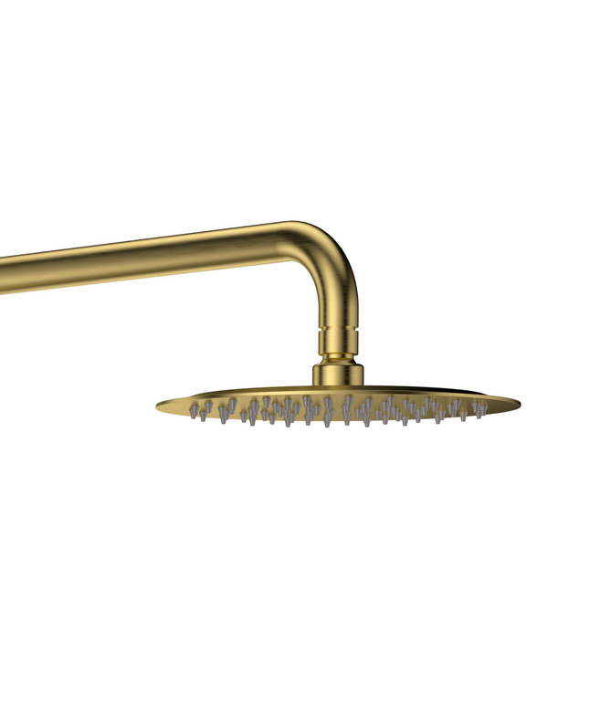 ALONI douchekolom Optima Rondo – geborsteld goud – Ø20 cm regendouche