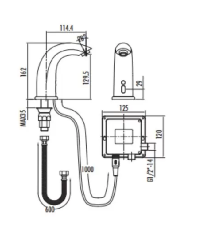Creavit sensorkraan – Enkel koud water – Chroom