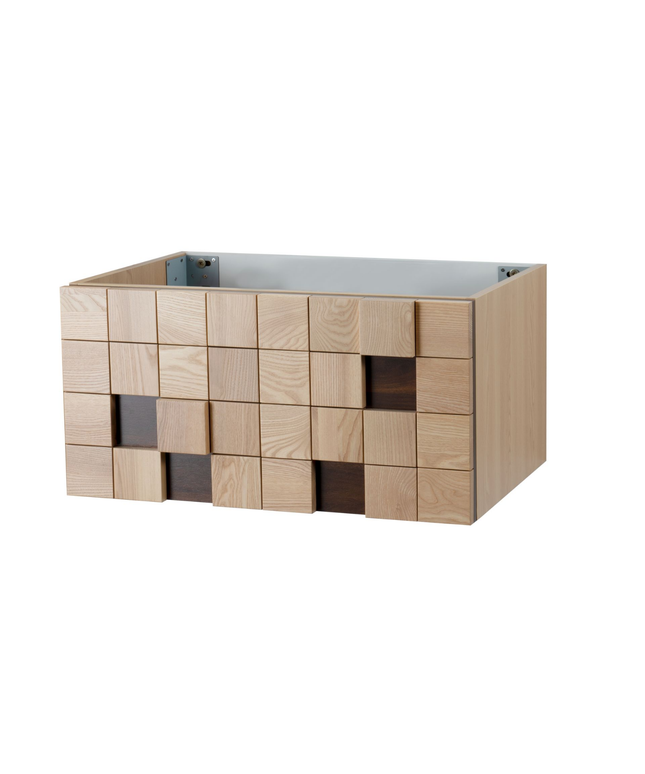 MIMOZA wastafelonderkast – 79x40x52 cm – Licht eiken – Greeploos & softclose