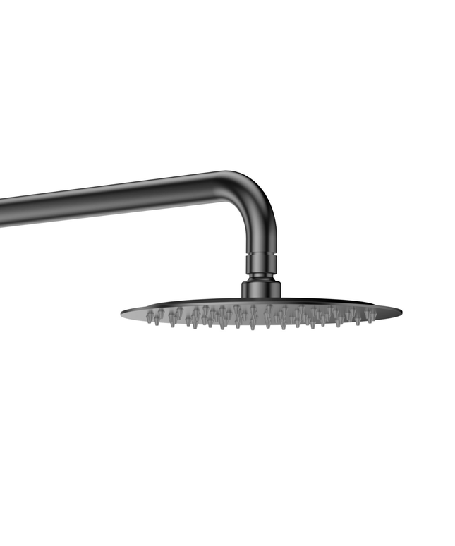 ALONI douchekolom Optima Rondo – gunmetal grijs – Ø20 cm regendouche