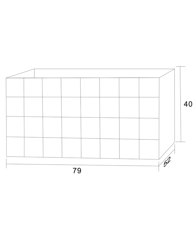 MIMOZA wastafelonderkast – 79x40x52 cm – Licht eiken – Greeploos & softclose