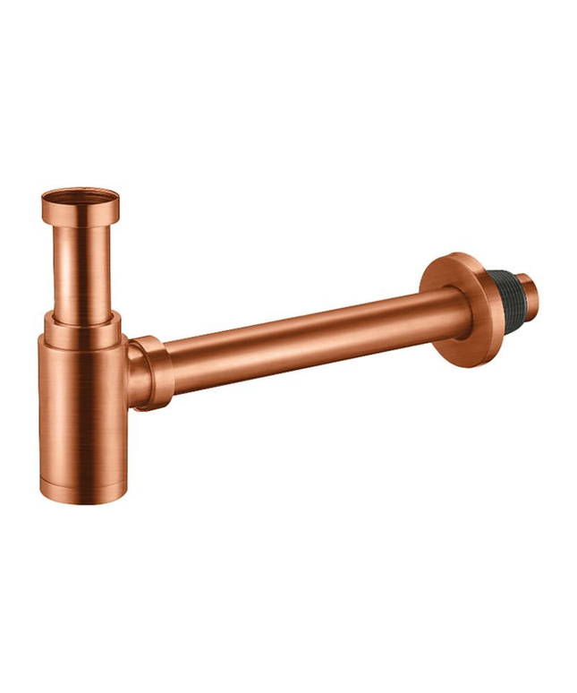 ALONI design wastafelsifon 5/4 – 33 cm – Geborsteld koper (PVD)