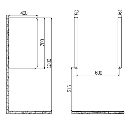Cloison d'urinoir Creavit – blanche