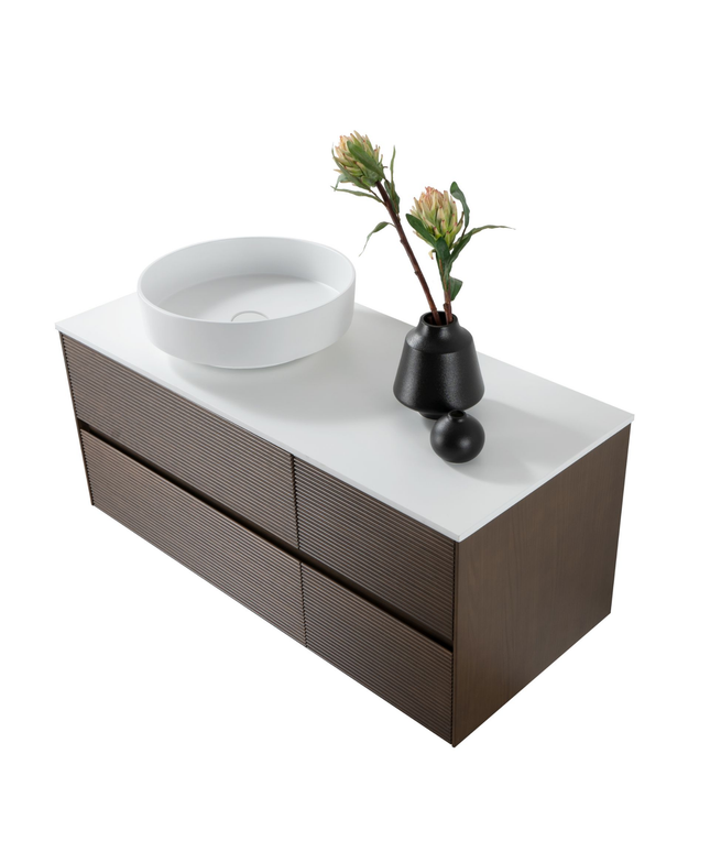 ALONI Wastafelblad MDF – 152 cm – Mat Wit