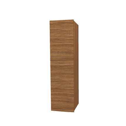 Aloni Elite High Bathroom Cabinet - 135 cm - Walnut - Horizontal relief - Softclose