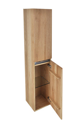 Wiesbaden Vision Oak kolomkast 2 deuren 160 cm echt eiken - detailfoto glazen leggers | Schwertz & Co