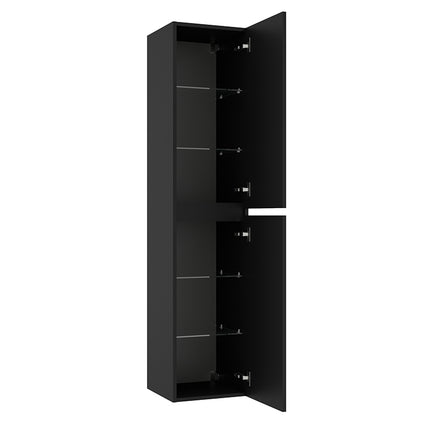 Wiesbaden Alvara kolomkast 160 x 35 x 35 cm mat zwart - detailfoto afwerking | Schwertz & Co