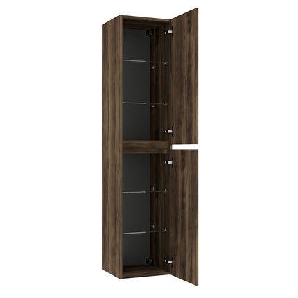 Wiesbaden Alvara kolomkast 160 x 35 x 35 cm donker eiken - detailfoto afwerking | Schwertz & Co