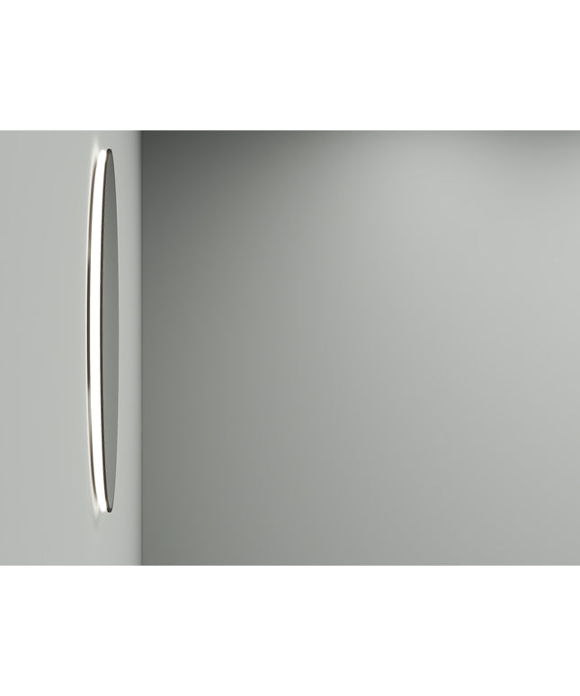 Wiesbaden Novi badkamerspiegel rond mat zwart - detailfoto touch sensor | Schwertz & Co