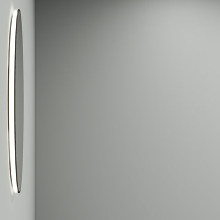 Wiesbaden Novi badkamerspiegel rond 100 cm mat zwart - detailfoto | Schwertz & Co