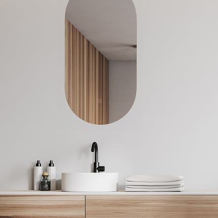 Wiesbaden Lumia spiegel ovaal met LED | Schwertz & Co