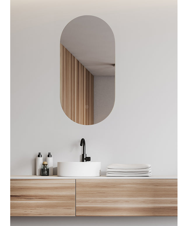 Wiesbaden Lumia spiegel ovaal met LED | Schwertz & Co