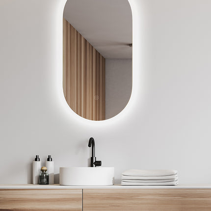Wiesbaden Lumia spiegel ovaal met LED - detailfoto | Schwertz & Co